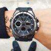 Montre de sport à quartz étanche pour homme, marque supérieure, luxe, militaire, choc masculin, horloge