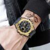 Montre de sport à quartz étanche pour homme, marque supérieure, luxe, militaire, choc masculin, horloge