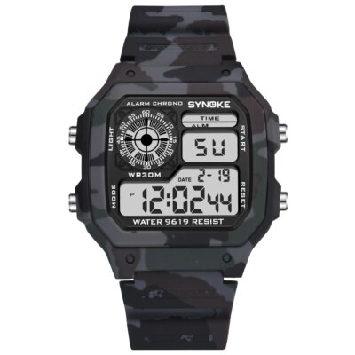 SYNOKE montre de sport militaire montre numérique LED hommes horloges Relojes Deportivos étanche lumineux réveil homme 2019