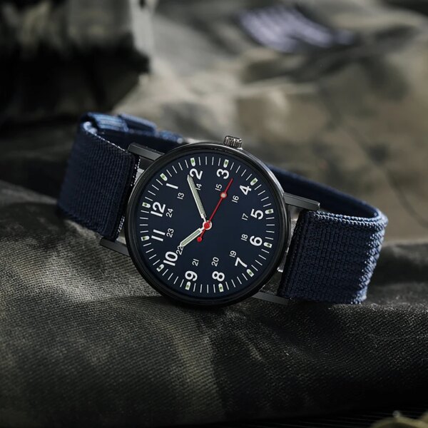 Montres-bracelets de sport Shoous pour hommes, montre militaire, bracelet en nylon simple – Image 4