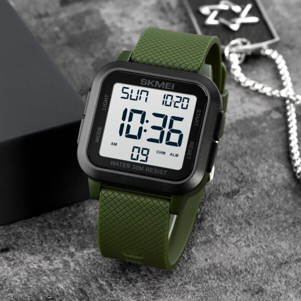 Montres militaires étanches pour hommes, alarme DNono, horloge 5 bars, affichage LED