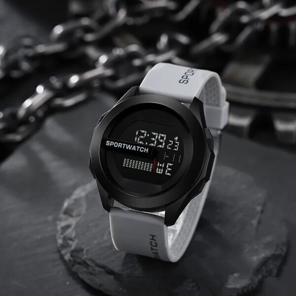YIKAZE-Montre de dehors Militaire Numérique pour Homme, Horloge Multifonction, Étanche, Shoous