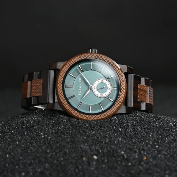 BOBOBIRD – montre-bracelet en bois avec Logo personnalisé gravé pour hommes