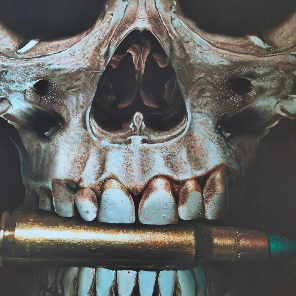 12454-045d86.jpg Toile d'Art Mural Abstrait avec Crâne Noir et Balle, Affiches et Imprimés Modernes