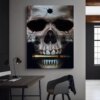 12454-b0db8a.jpg Toile d'Art Mural Abstrait avec Crâne Noir et Balle, Affiches et Imprimés Modernes