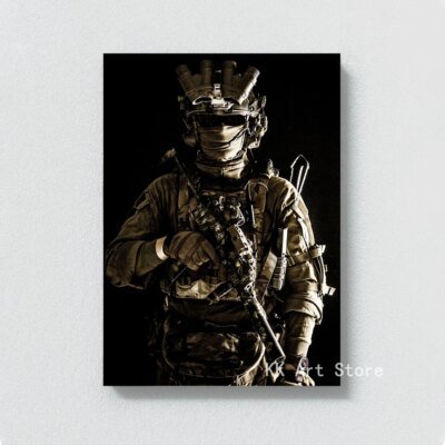 12593-eaf5cf.jpg Peinture sur toile des forces spéciales militaires, affiche de soldat, impression HD