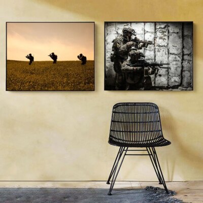 Peinture sur toile des Forces spéciales militaires, affiche de soldat, impression HD