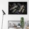 13102-cece19.jpg Airsoft Power – affiche militaire pistolet automatique, impression sur toile, peinture murale