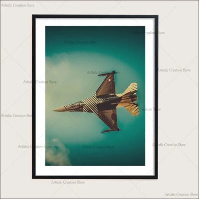 Affiche d'avion de chasse pour la décoration intérieure, impression murale vintage