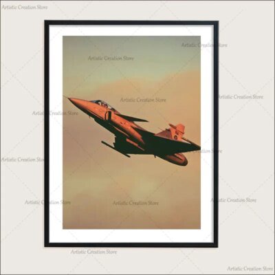 Affiche d'avion de chasse pour la décoration intérieure, impression murale vintage