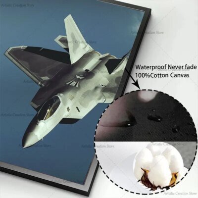 Affiche d'avion de chasse pour la décoration intérieure, impression murale vintage