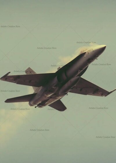 Affiche d'avion de chasse pour la décoration intérieure, impression murale vintage