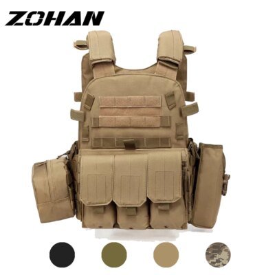 1350-9edd5c.jpg gilet tactique militaire Airsoft USMC, Molle, porte-plaque d'assaut de Combat, gilet tactique 3 couleurs CS