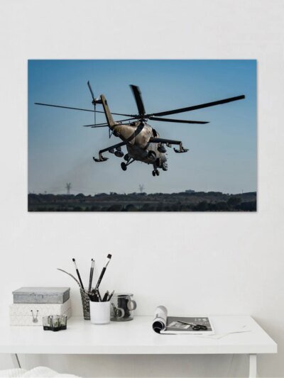 13521-d48a51.jpg Affiches en tissu d'art sur image murale, avion de combat, hélicoptère russe MI litary KN810