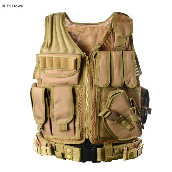 Armure Linge militaire DulglaArmy pour hommes, équipement de paintball CS Airsoft, glaçure Molle, chasse en plein air, 4 couleurs – Image 2