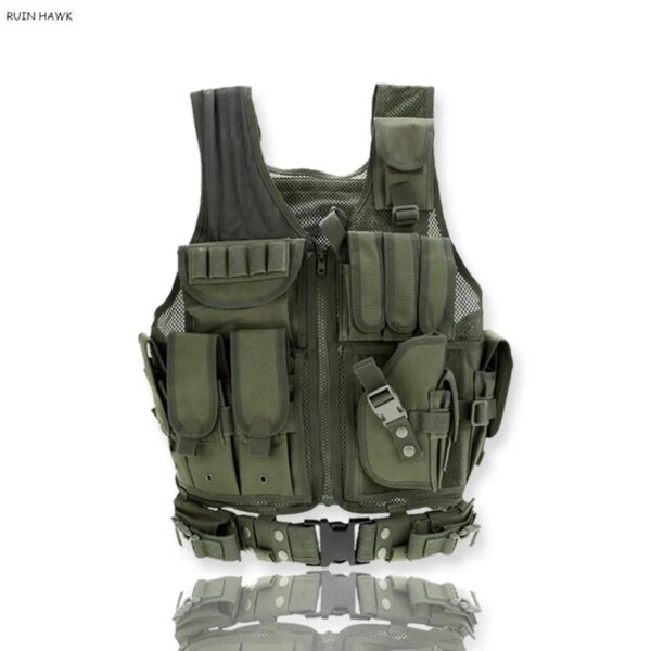 Armure Linge militaire DulglaArmy pour hommes, équipement de paintball CS Airsoft, glaçure Molle, chasse en plein air, 4 couleurs – Image 4
