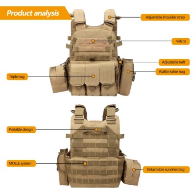 Poudres de nylon Molle Gear DulglaBody Armor, plaque de chasse, Electrolux Airsoft
