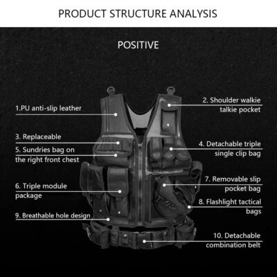 13881-7cb468.jpg Armure d'entraînement militaire en plein air CS, multi-poches, DulMolle GlaAirsoft Skip Armor