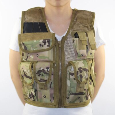 Veste de chasse en maille DulMesh multi-poches pour hommes, gilets de pêche militaires