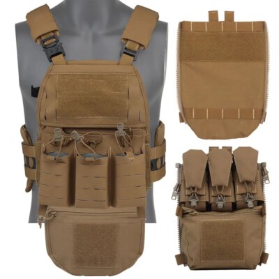 Plaque Molle de Style DulglaFerro Airsoft V5 FCPC, Coussin de Configuration Modulaire