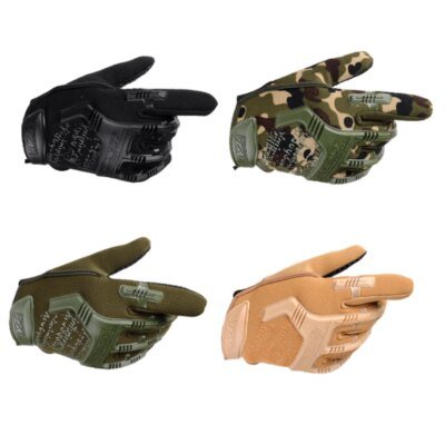 Gants militaires tactiques antidérapants pour hommes, Paintball, Airsoft, tir de soldat, Police de Combat