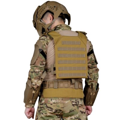 Armure Légère Multifonction pour l'Extérieur, Imbibée de Ceinture MOLLE Réglable, Coudière, Protection de l'Entrejambe de l'Aine