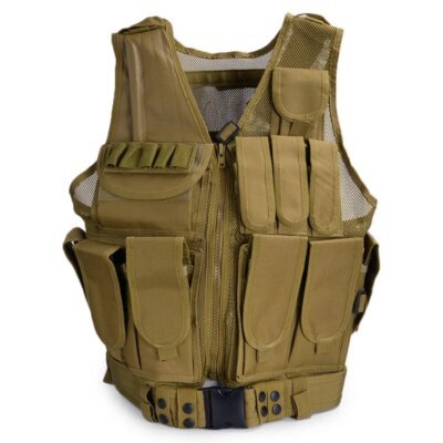 Gilet tactique Molle Airsoft, Camouflage SWAT Police militaire, Combat Paintball chasse, gilet d'assaut