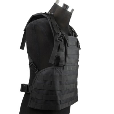 SOETAC – gilet de Police tactique CS Molle, Simple, porte-plaque réglable, Paintball