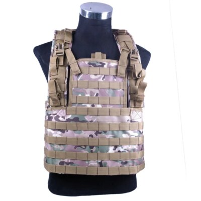 SOETAC – gilet de Police tactique CS Molle, Simple, porte-plaque réglable, Paintball