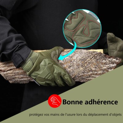 Gants tactiques camouflage, militaire, cyclisme, Sport, moto vélo vtt escalade, Paintball