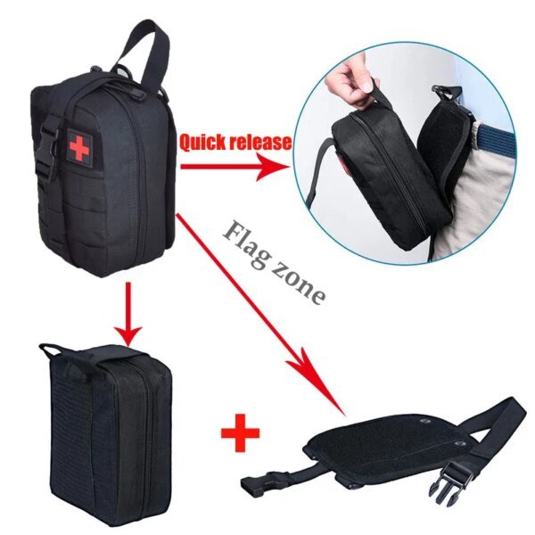 DulMolle-Trousse de premiers soins, sac de survie, poudres d'urgence, militaire, extérieur