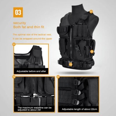 Équipement de chasse DulglaMilitary avec Molle Magazine, Poudres Airsoft Gun Holster