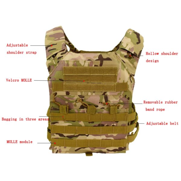 Plaque Molle Militaire pour la html, Protection Extérieure, Magazine Electrolux, Airsoft, Paintball CS – Image 3