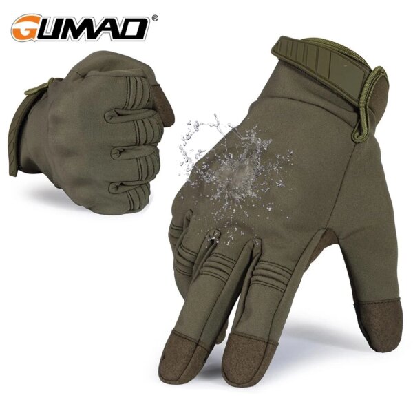 Gants tactiques à écran tactile, gants à doigt complet, coquille dure, polaire, armée, Combat militaire