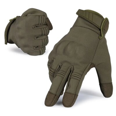 1523-3cc5c2.jpg Gants tactiques à écran tactile, gants à doigt complet, coquille dure, polaire, armée, Combat militaire