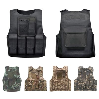 15284-25a20f.jpg Gilet tactique Airsoft pour enfants, uniforme d'Ă©quipement militaire de l'armĂ©e, vĂȘtements de Camouflage de Combat CS de chasse pour enfants garçons et filles