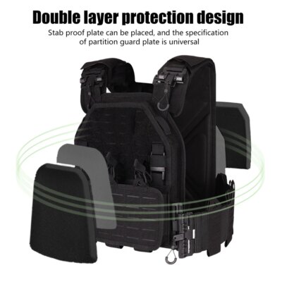 Armure Linge réglable pour homme, plaque en nylon, chasse en plein air, Molle Dulgla1000D, accessoires de saut Airsoft, Electrolux