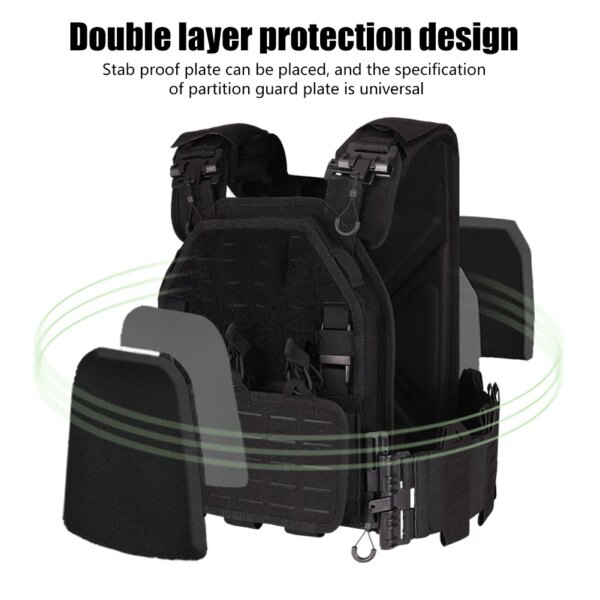 Armure Linge réglable pour homme, plaque en nylon, chasse en plein air, Molle Dulgla1000D, accessoires de saut Airsoft, Electrolux