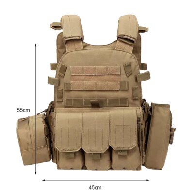 15317-8df00f.jpg Armure Linge réglable pour homme, plaque en nylon, chasse en plein air, Molle Dulgla1000D, accessoires de saut Airsoft, Electrolux