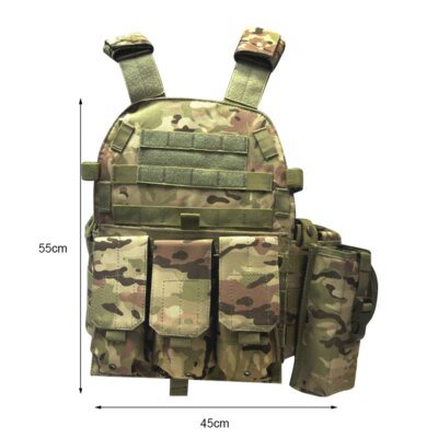Armure Linge réglable pour homme, plaque en nylon, chasse en plein air, Molle Dulgla1000D, accessoires de saut Airsoft, Electrolux