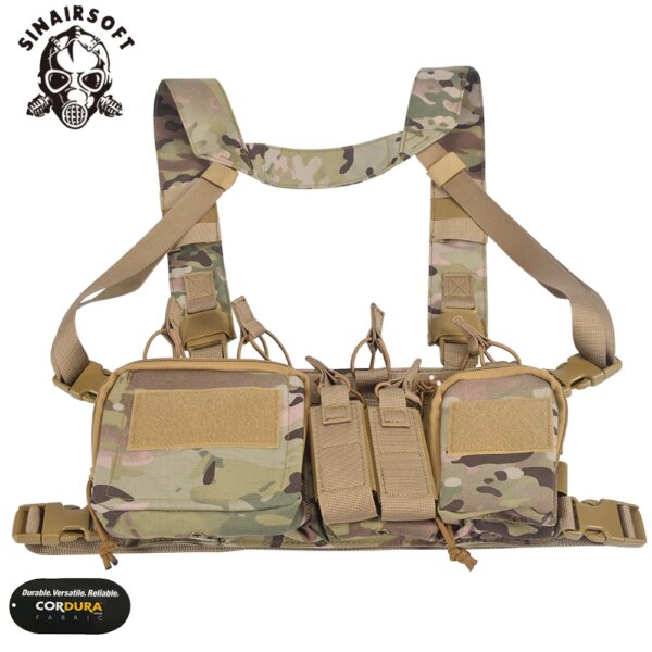 Équipement militaire TCM, plate-forme de poitrine Airsoft DulglaMilitary Pack Magazine Poudres Holster Molle System Waist Men Nylon – Image 5