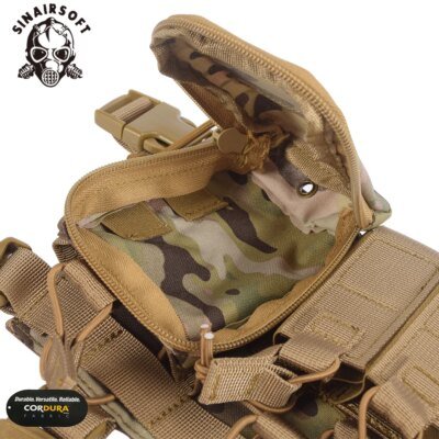 Équipement militaire TCM, plate-forme de poitrine Airsoft DulglaMilitary Pack Magazine Poudres Holster Molle System Waist Men Nylon