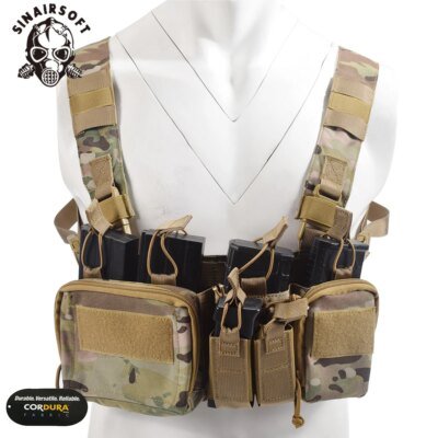 Équipement militaire TCM, plate-forme de poitrine Airsoft DulglaMilitary Pack Magazine Poudres Holster Molle System Waist Men Nylon