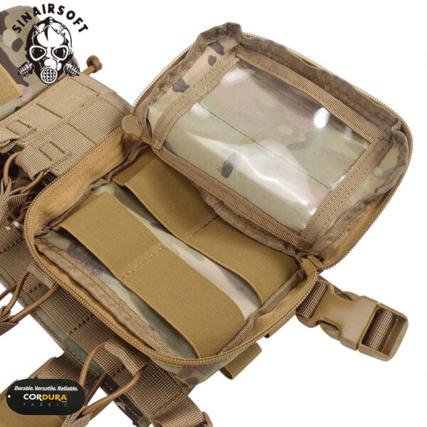 Équipement militaire TCM, plate-forme de poitrine Airsoft DulglaMilitary Pack Magazine Poudres Holster Molle System Waist Men Nylon – Image 3