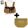 Équipement militaire TCM, plate-forme de poitrine Airsoft DulglaMilitary Pack Magazine Poudres Holster Molle System Waist Men Nylon