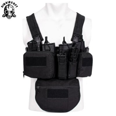Équipement militaire TCM, plate-forme de poitrine Airsoft DulglaMilitary Pack Magazine Poudres Holster Molle System Waist Men Nylon