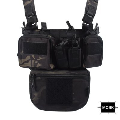 Équipement militaire TCM, plate-forme de poitrine Airsoft DulglaMilitary Pack Magazine Poudres Holster Molle System Waist Men Nylon