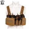 Équipement militaire TCM, plate-forme de poitrine Airsoft DulglaMilitary Pack Magazine Poudres Holster Molle System Waist Men Nylon