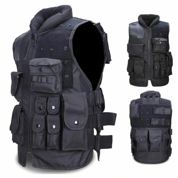 Dulmolle-Veste militaire modulaire de sécurité pour homme, pack d'accessoires pour la chasse, le paintball et l'airsoft, pour adultes et enfants, 11 pièces