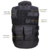 Dulmolle-Veste militaire modulaire de sécurité pour homme, pack d'accessoires pour la chasse, le paintball et l'airsoft, pour adultes et enfants, 11 pièces